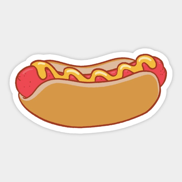 Hot Dog Sticker by Carabara Designs